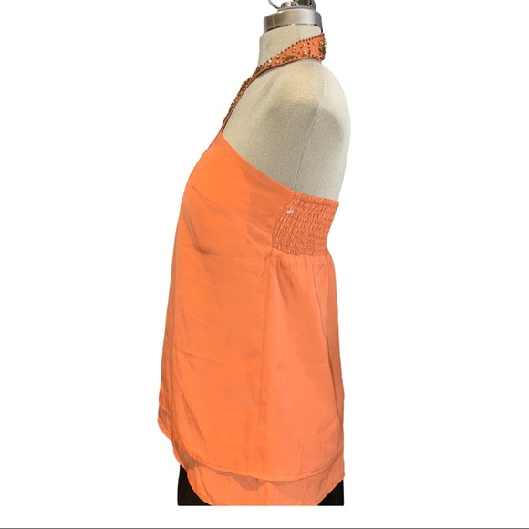 Arden B Orange Embellished Strapless Top Size XS - Picture 3 of 10
